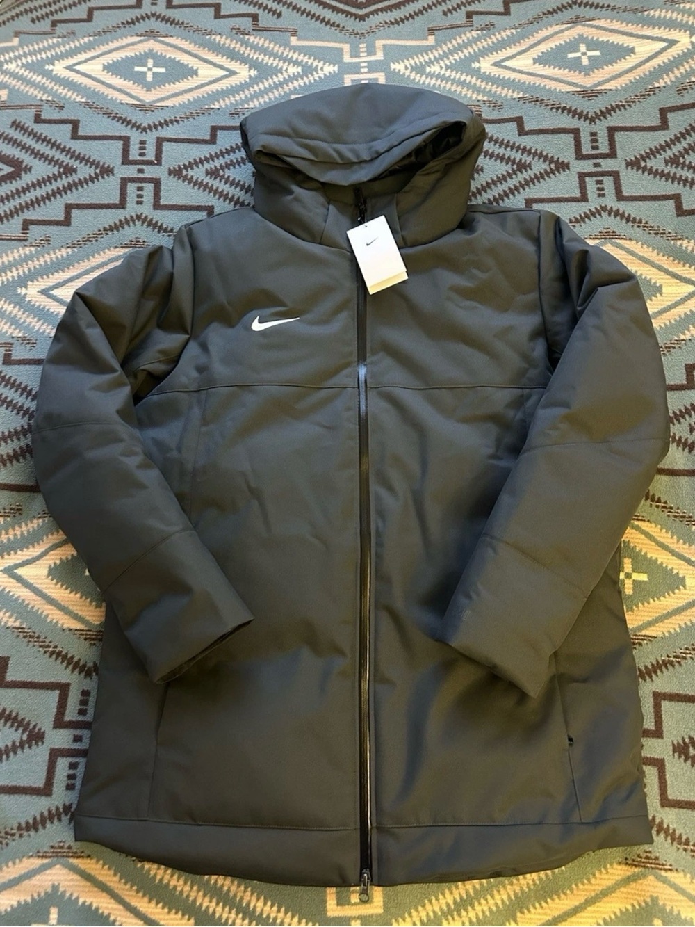 Nike 550 Duck Down Dark Gray Jacket Parka Coat Hooded DJ6526-060 Men’s Size L